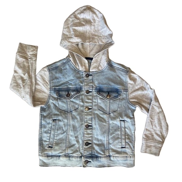 🟢 Art Class Denim Vest Jacket Hoodie (6/7) Small - Picture 1 of 7